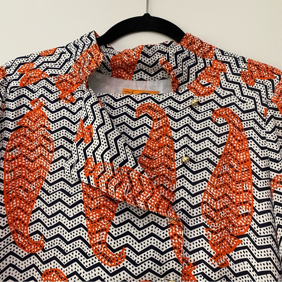 Tory Burch Thurman 100% Silk Dress with wrap belt - Picture 5 of 16